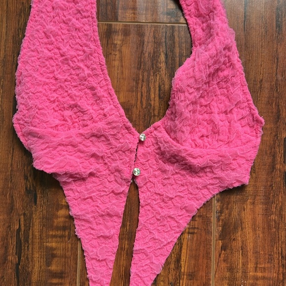 Hot pink mini skirt and Halter top - size S - Picture 2 of 8